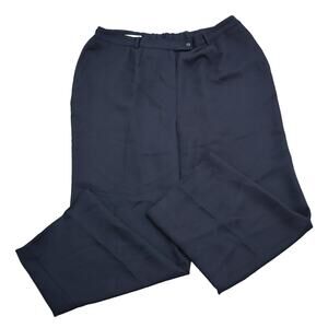 Emma James Pants Womens 22W Black High Waist Flat Front Casual Dress Pants